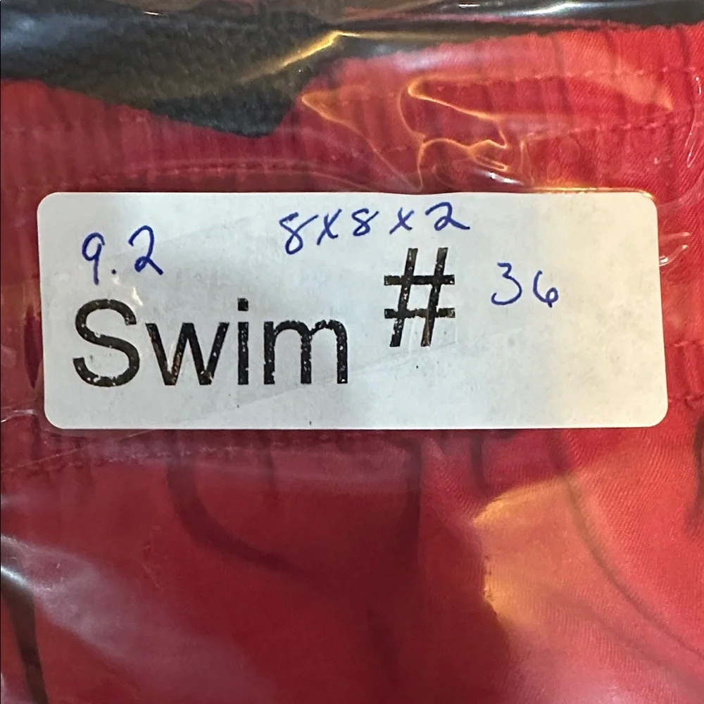 Speedo Men's XXL red Swim‎ Trunk Shorts Mesh Lined Pockets Casual